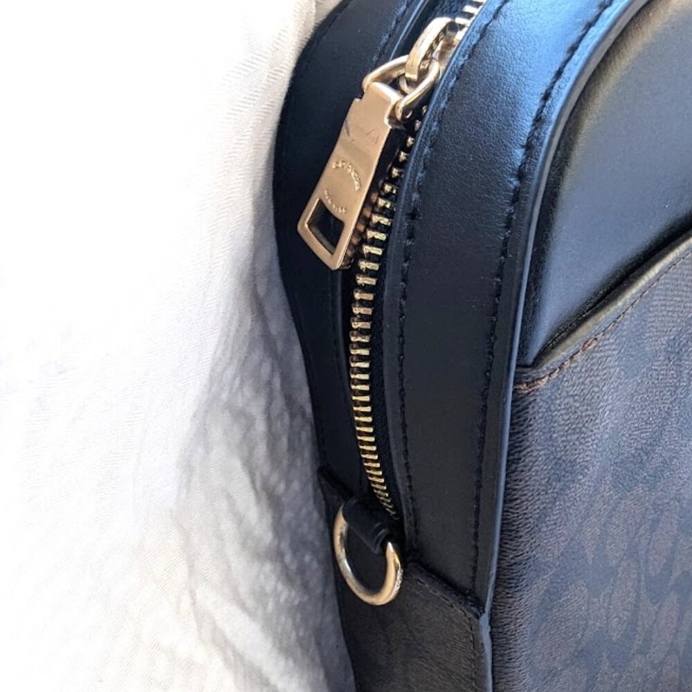COACH Signature Brown, Black Laptop Case Leather Business Briefcase fo... - Picture 6 of 8